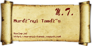 Murányi Tamás névjegykártya